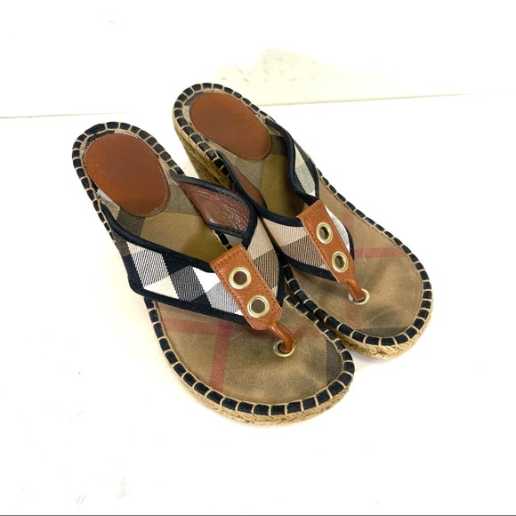 burberry nova check espadrilles wedges size 37 - Picture 8 of 8